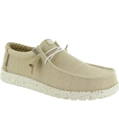 baskets et sneakers - Confort - homme - Textile - Beige - Hey dude