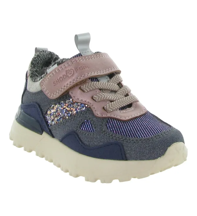 baskets et sneakers - - junior fille - Toile - Rose - Shoo pom