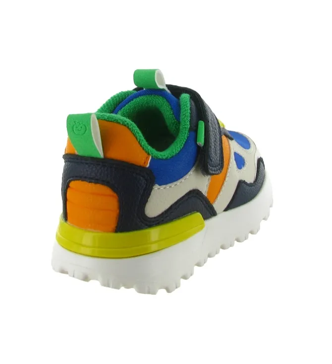 baskets et sneakers - - junior garcon - Toile - Bleu - Shoo pom