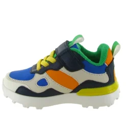 baskets et sneakers - - junior garcon - Toile - Bleu - Shoo pom