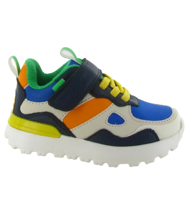 baskets et sneakers - - junior garcon - Toile - Bleu - Shoo pom