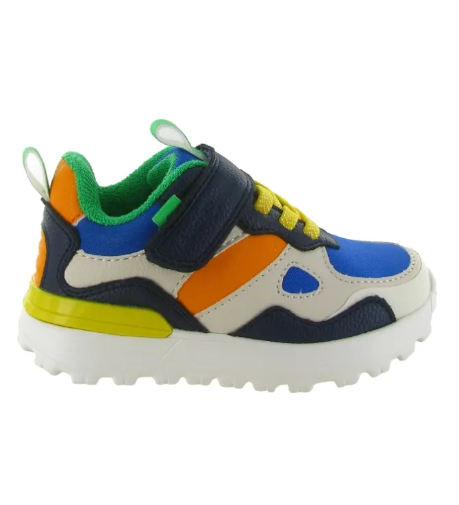 baskets et sneakers - - junior garcon - Toile - Bleu - Shoo pom