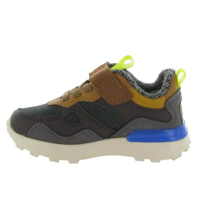 baskets et sneakers - - junior garcon - Toile - Marron - Shoo pom