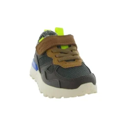 baskets et sneakers - - junior garcon - Toile - Marron - Shoo pom