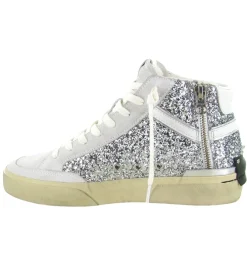 baskets et sneakers - Montante - femme - Cuir - Glitter - Paillettes - Crime london
