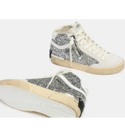 baskets et sneakers - Montante - femme - Cuir - Glitter - Paillettes - Crime london