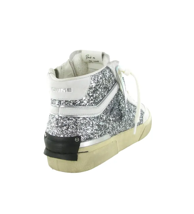 baskets et sneakers - Montante - femme - Cuir - Glitter - Paillettes - Crime london