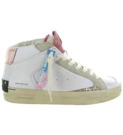 baskets et sneakers - Montante - femme - Cuir - Blanc - Crime london