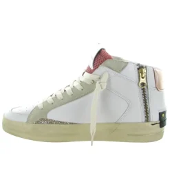 baskets et sneakers - Montante - femme - Cuir - Blanc - Crime london