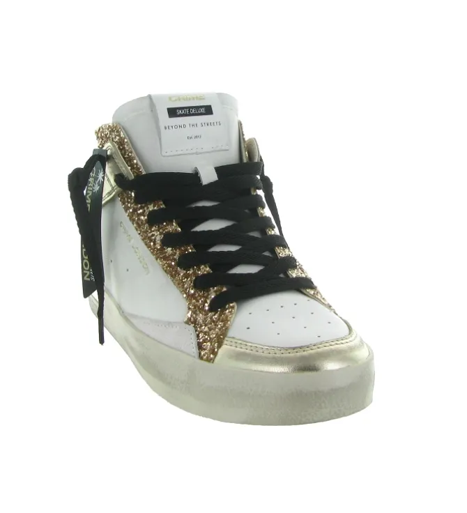 baskets et sneakers - Montante - femme - Cuir - Or - Crime london