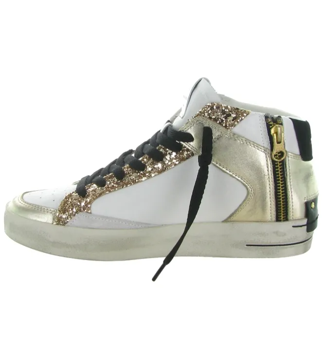 baskets et sneakers - Montante - femme - Cuir - Or - Crime london