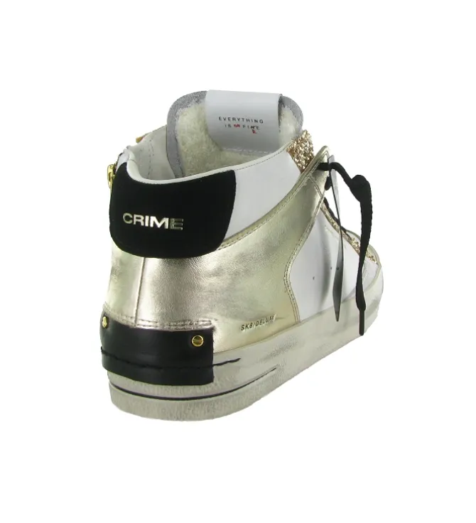 baskets et sneakers - Montante - femme - Cuir - Or - Crime london