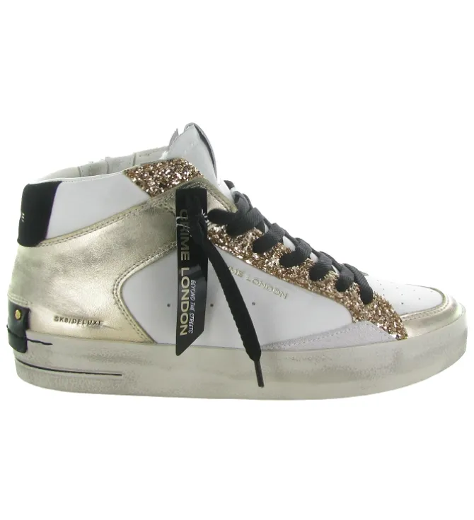 baskets et sneakers - Montante - femme - Cuir - Or - Crime london