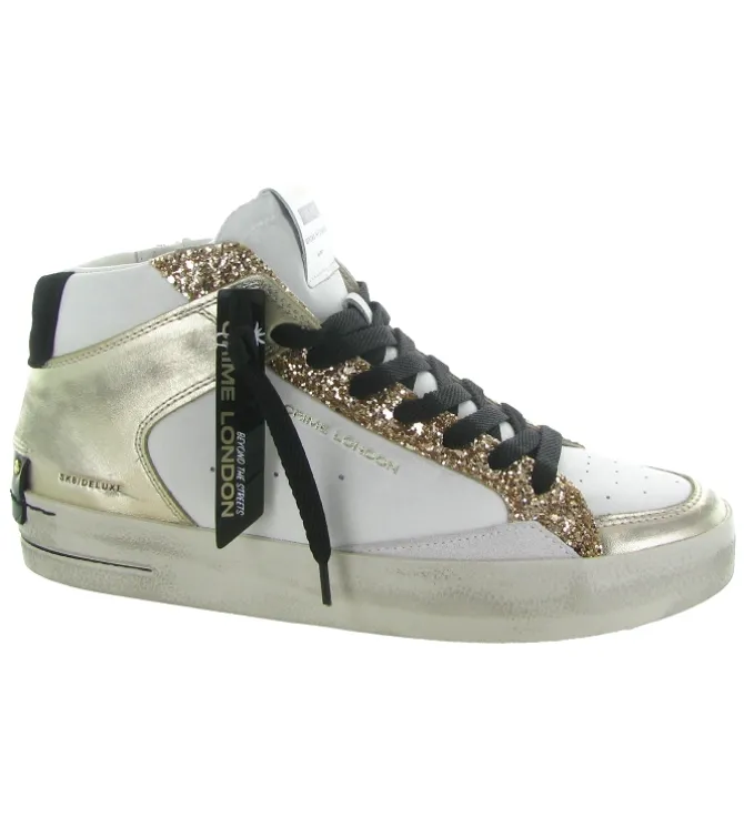 baskets et sneakers - Montante - femme - Cuir - Or - Crime london