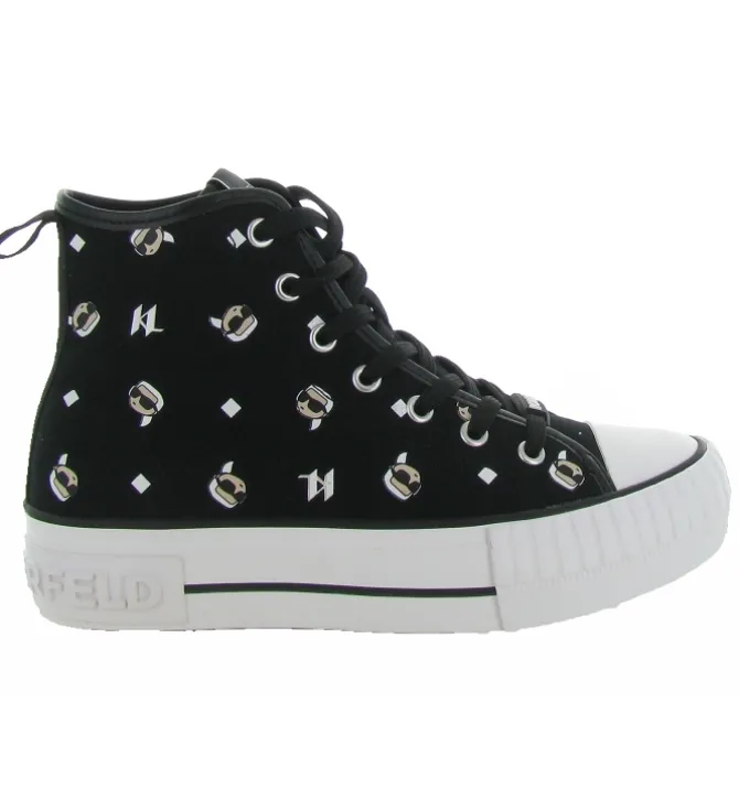 baskets et sneakers - Montante - femme - Toile - Noir - Karl lagerfeld