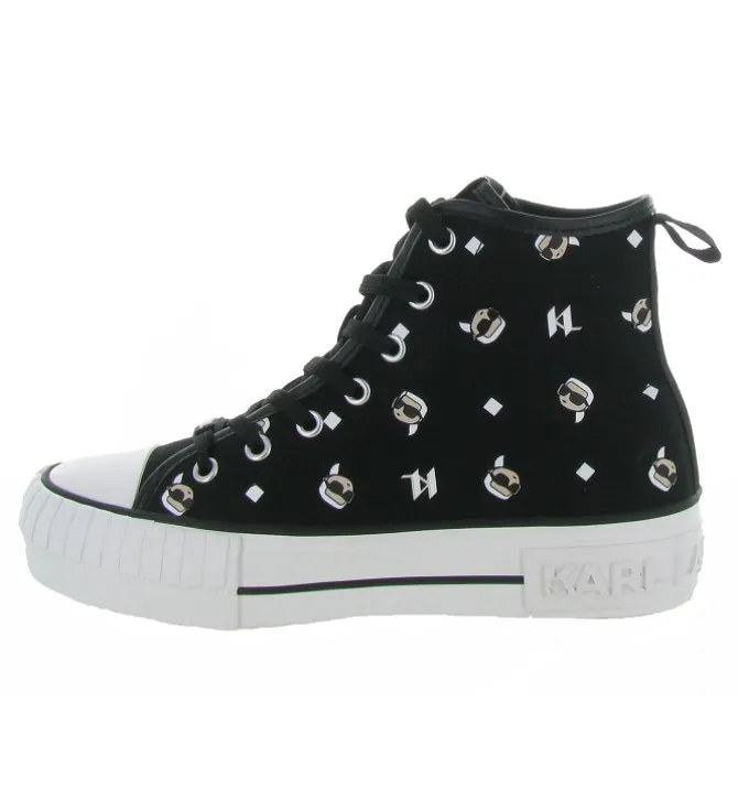 baskets et sneakers - Montante - femme - Toile - Noir - Karl lagerfeld