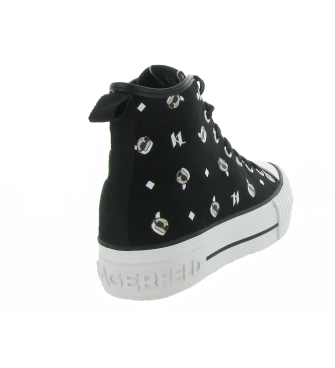 baskets et sneakers - Montante - femme - Toile - Noir - Karl lagerfeld