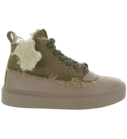 baskets et sneakers - Montante - femme - Nubuck - Taupe - Black stone