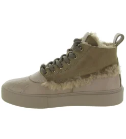 baskets et sneakers - Montante - femme - Nubuck - Taupe - Black stone