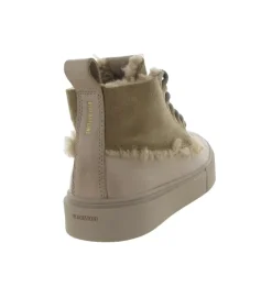 baskets et sneakers - Montante - femme - Nubuck - Taupe - Black stone
