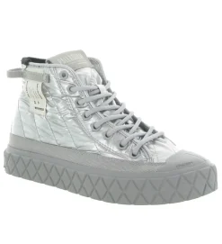 baskets et sneakers - Montante - femme - Synthétique - Argent - Palladium