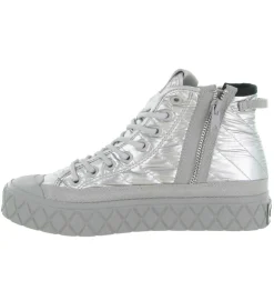 baskets et sneakers - Montante - femme - Synthétique - Argent - Palladium