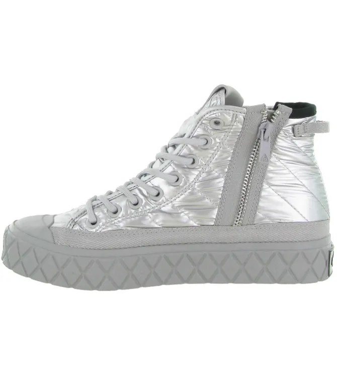 baskets et sneakers - Montante - femme - Synthétique - Argent - Palladium