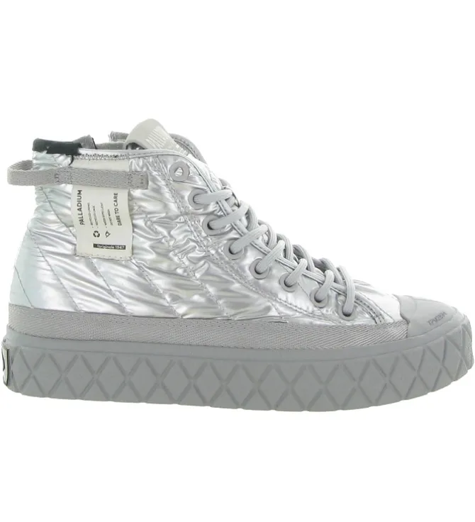 baskets et sneakers - Montante - femme - Synthétique - Argent - Palladium