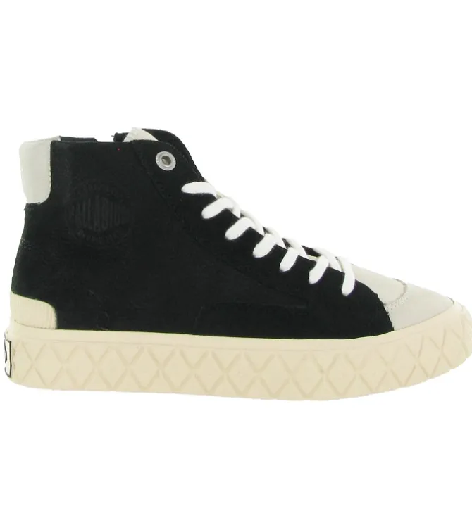 baskets et sneakers - Montante - femme - Cuir - Noir - Palladium