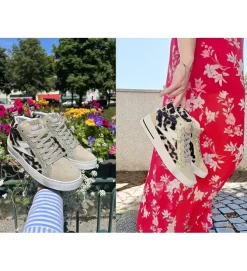 baskets et sneakers - Montante - femme - Cuir - Léopard - Semerdjian