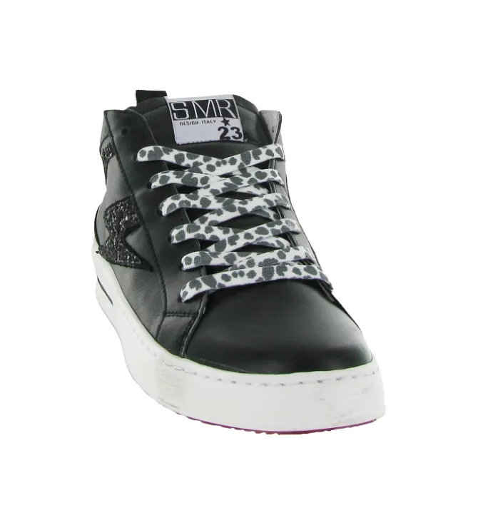 baskets et sneakers - Montante - femme - Cuir - Noir - Semerdjian