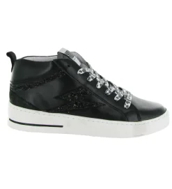 baskets et sneakers - Montante - femme - Cuir - Noir - Semerdjian