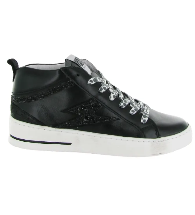 baskets et sneakers - Montante - femme - Cuir - Noir - Semerdjian