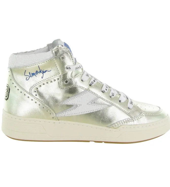 baskets et sneakers - Montante - femme - Cuir - Argent - Semerdjian