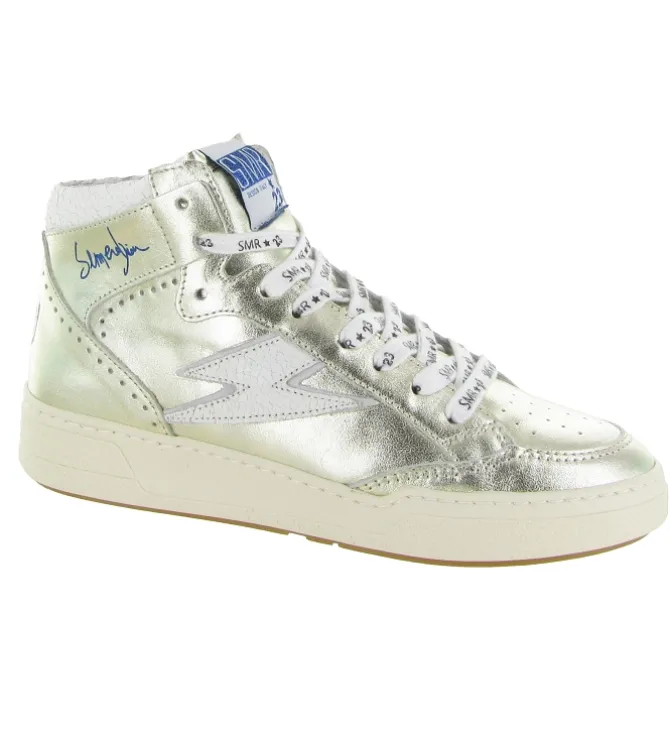 baskets et sneakers - Montante - femme - Cuir - Argent - Semerdjian
