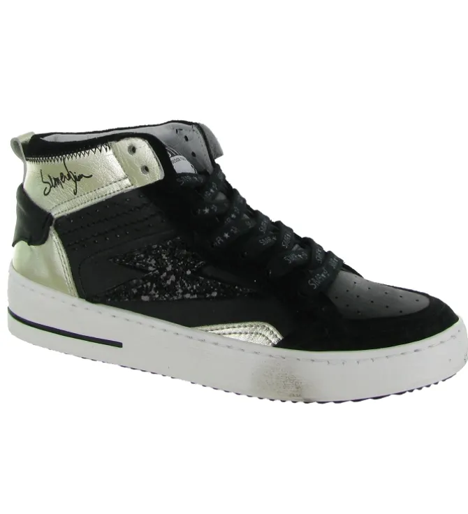 baskets et sneakers - Montante - femme - Cuir - Noir - Semerdjian