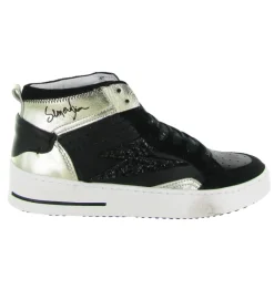 baskets et sneakers - Montante - femme - Cuir - Noir - Semerdjian