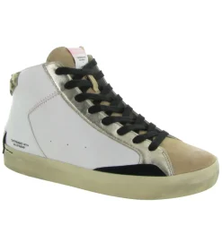 baskets et sneakers - Montante - femme - Cuir - Argent - Crime london