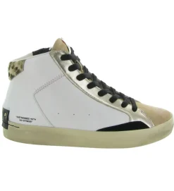 baskets et sneakers - Montante - femme - Cuir - Argent - Crime london