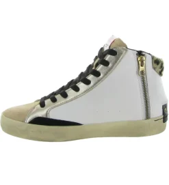 baskets et sneakers - Montante - femme - Cuir - Argent - Crime london