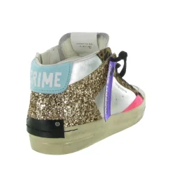 baskets et sneakers - Montante - femme - Cuir - Glitter - Paillettes - Crime london