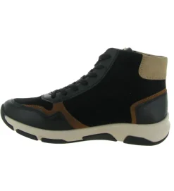 baskets et sneakers - Montante - femme - Cuir - Noir - Remonte