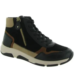 baskets et sneakers - Montante - femme - Cuir - Noir - Remonte