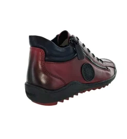 baskets et sneakers - Montante - femme - Cuir - Bordeaux - Remonte