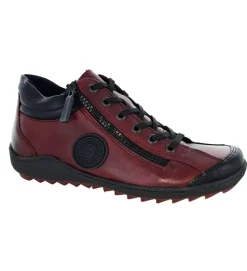 baskets et sneakers - Montante - femme - Cuir - Bordeaux - Remonte