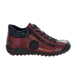 baskets et sneakers - Montante - femme - Cuir - Bordeaux - Remonte