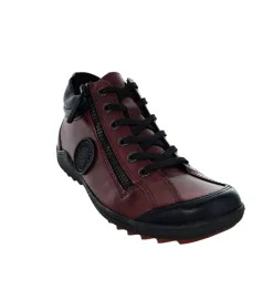 baskets et sneakers - Montante - femme - Cuir - Bordeaux - Remonte