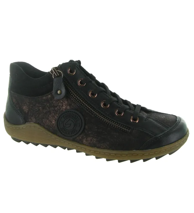 baskets et sneakers - Montante - femme - Cuir - Bronze - Remonte