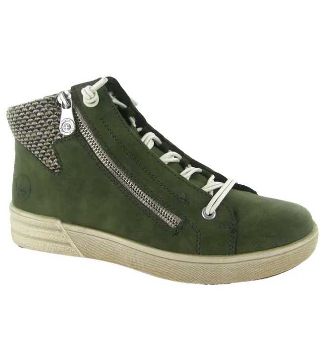 baskets et sneakers - Montante - femme - Synthétique - Vert - Rieker