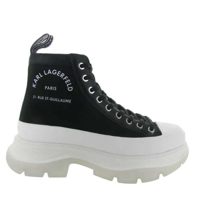 baskets et sneakers - Montante - femme - Toile - Noir - Karl lagerfeld
